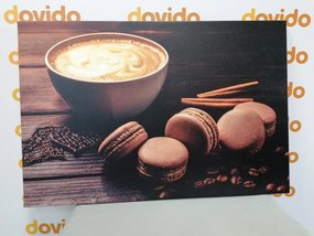 Quadro su tela – Caffè con macaron al cioccolato