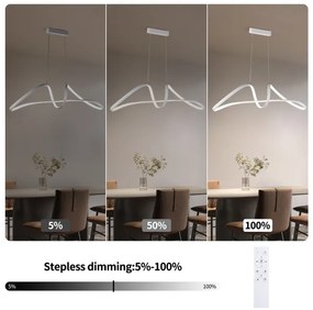 Brilagi-LED Lampadario dimmerabile a sospensione con cavo TWISTER LED/60W/230V 3000-6000K bianco + telecomando