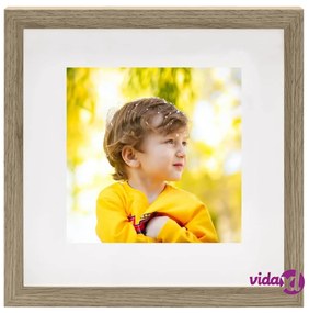vidaXL Set Cornici Foto 3D 5 pz Legno Scuro 23x23 cm per Foto 13x13 cm