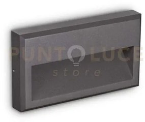 Febe segnapassi a superficie led 3000k, 6w  550lm antracite 22,5cm