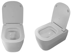 Vaso WC sospeso OLYMPIA CERAMICA tutto evo senza brida, sedile escluso P 53 x L 36 x H 42 cm bianco