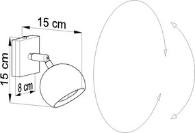Lampada da parete bianca Ollo - Sollux