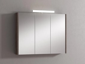 Pensile con luce Akira rovere scuro L 90 x H 70 x P 15.5 cm