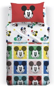 Copriletto Trapuntato in Cotone Mickey Colors Piazza e Mezza
