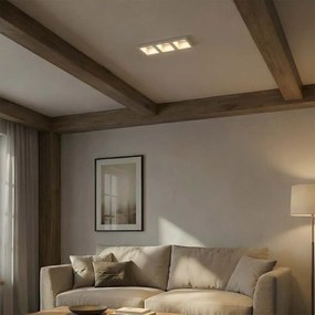 Portafaretto Rettangolare 220x80mm 3xGU10 in Gesso Pitturabile