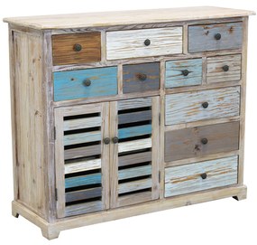 COLORWOOD - credenza multicassetto in legno colorato