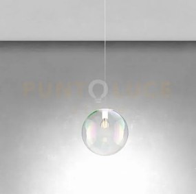 Sospensione 1 luce attacco e27 con cavo cm 250 in vetro 1234 d.30cm...