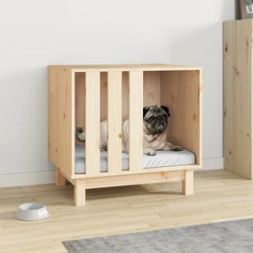 Casetta per cani 60x45x57 cm in legno massello di pino