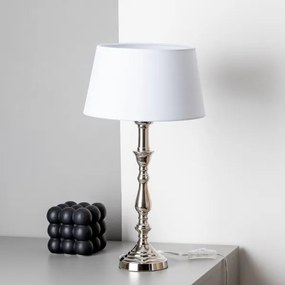 Brilagi - Lampada da tavolo CERIA 1xE27/60W/230V Ø 25 cm cromo lucido/bianco