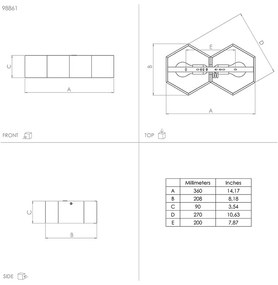 Plafoniera Industrial Mirlas 2 Luci Legno Marrone