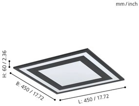Eglo 99038 - Plafoniera LED SAVATARILA LED/24W/230V