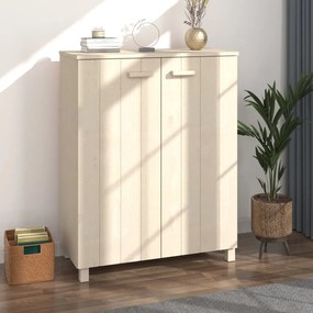 Scarpiera Hamar Ambra 85x40x108 Cm İn Legno Massello Di Pino /