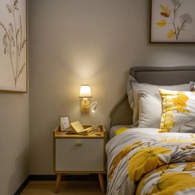 Brilagi - Applique a LED NUBILA WOOD 1xE27/25W/230V + LED/3W quercia/marrone