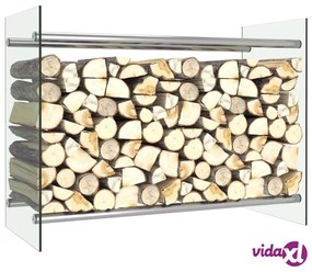 vidaXL Porta Legna Trasparente 80x35x60 cm in Vetro