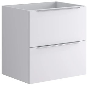 Armadietto bagno a terra Brera 2 cassetti P 45.5 x L 59.5 x H 60 cm laccato opaco bianco