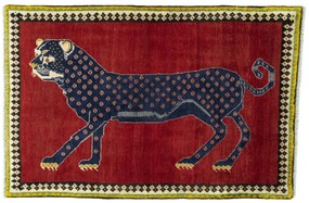 Gabbeh Tappeto 110x160 Rosso (Iran) Annodato A Mano