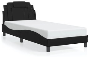 Giroletto Con Luci Led Nero 90x190 Cm İn Similpelle /