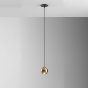 Sospensione Contemporanea Guya Alluminio Oro E Nero Satinato 1 Luce Led Incasso