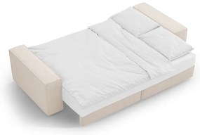 Divano letto in tessuto bouclé beige 247 cm Jodie - Micadoni Home
