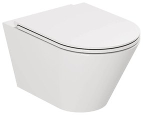 Wc Sospeso Senza Brida Azzurra Ceramica "Forma" Bianco Lucido