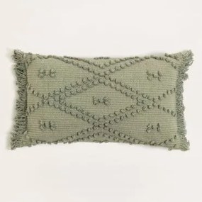 Cuscino in cotone (32x52 cm) Susu Verde Kaki - Sklum