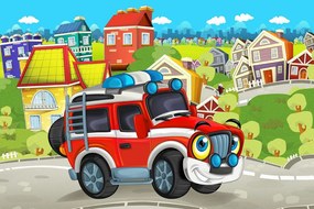Carta da parati autoadesiva – Macchinina sulla strada