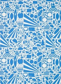 Tapete gravity von Ferm Living - blue/ white