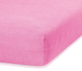 Lenzuolo elastico rosa per letto matrimoniale Siesta, 180/200 x 200 cm Ruby - AmeliaHome