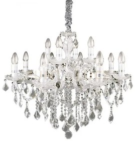 Florian lampadario a sospensione in vetro e cristallo molato cromo ...