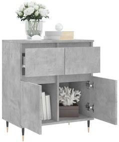 Credenza grigio cemento 60x35x70 cm in legno multistrato