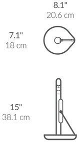 Porta asciugamani da cucina in acciaio nero opaco - simplehuman