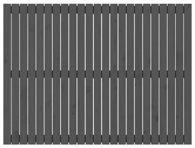 Testiera da parete grigia 146,5x3x110cm legno massello di pino