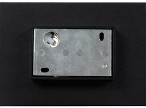 Applique moderna nera con interno oro rettangolare - Alone