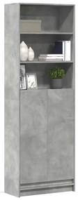 Credenza con led grigio cemento 69x32,5x200 cm in truciolato