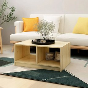 Tavolino da salotto 75x50x33,5 cm legno massello di pino