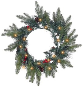 Ghirlanda natalizia LED verde ⌀ 50 cm WHITEHORN Beliani