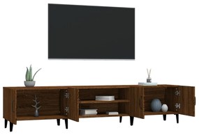 Mobile tv rovere marrone 180x31,5x40 cm in legno multistrato