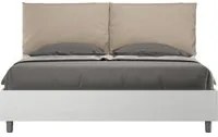 Letto Matrimoniale 160x190 cm con Rete e Contenitore Antea Egos Tortora