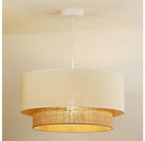 Duolla - Lampadario a sospensione con filo BOHO 1xE27/15W/230V diametro 60 cm beige/marrone