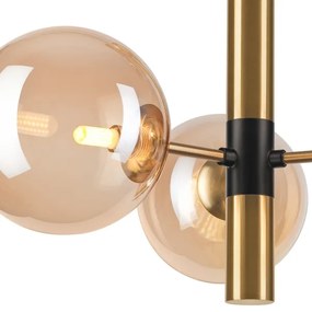 Lampadario a sospensione con supporto rigido ROLLO 3xG9/5W/230V oro/fumé beige