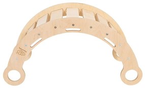 Arco a dondolo montessori beige/di colore naturale in pino massiccio 39x75x38 cm Montessori – Meowbaby