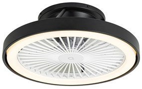 Ventilatore da soffitto intelligente nero con LED e telecomando - Dave