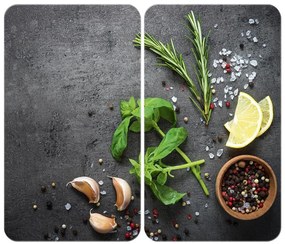 WENKO 53907100 - Copertura per piano cottura 30x52 cm multicolore/grigio/trasparente