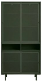 Armadietto verde scuro in metallo con porte scorrevoli 90x180x40 cm Veep – Unique Furniture