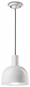 Lampadario Vintage Decò Caxixi Ceramica Bianco Grezzo 1 Luce E27