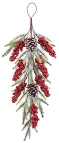 Appendino per Porte Natale Rosso Multicolore Plastica Ananas 63 cm