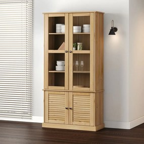 Vetrina Vıgo 85x35x170 Cm İn Legno Massello Di Pino /