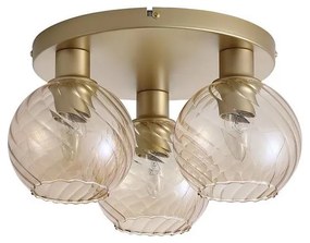 Searchlight 44521CP - Plafoniera RADIANCE 3xE27/60W/230V Ø 37,5 cm dorata