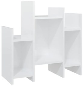 Credenza bianco lucido 60x26x60 cm in legno multistrato