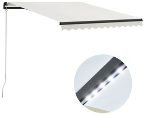 Tenda Da Sole Retrattile Manuale Con Led 300x250 Cm Antracite /